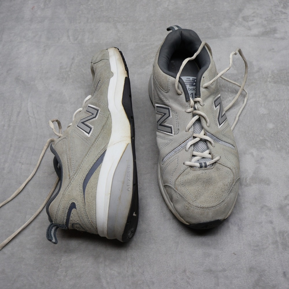 New Balance Mens 13 4E 619 Sneakers Grey Suede Leather Walking Cross Training